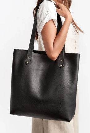 Everyday Leather Tote - Black