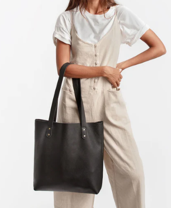 Everyday Leather Tote - Black
